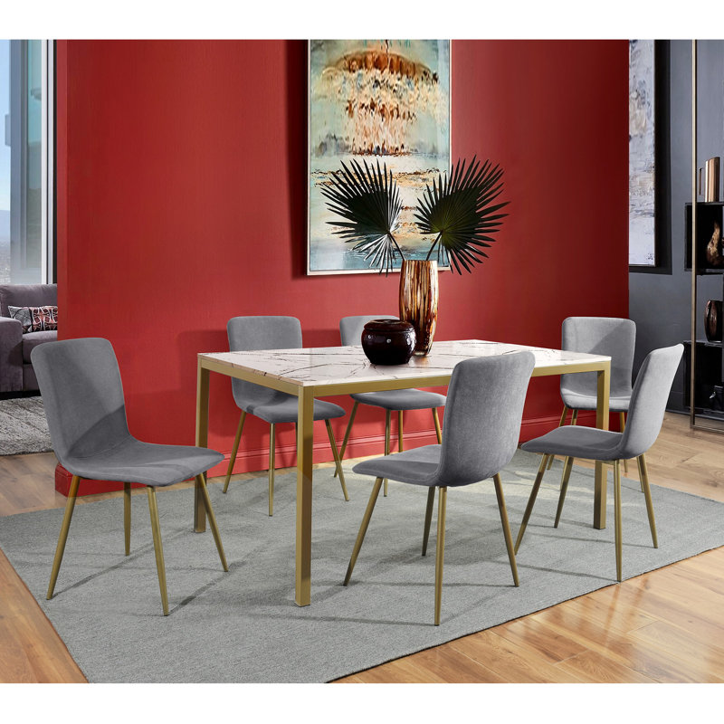 Everly Quinn Finnigan 7 Piece Dining Set & Reviews Wayfair